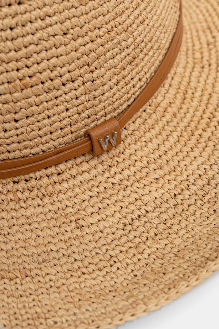 Weekend Max Mara kapelusz damski pleciony AGALANTE beżowy 2615571015600