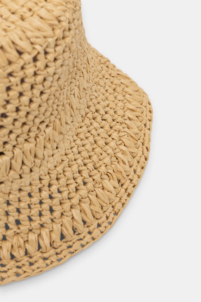 Weekend Max Mara kapelusz bucket damski pleciony AFRAGORE 2615571045600 beżowy SS26