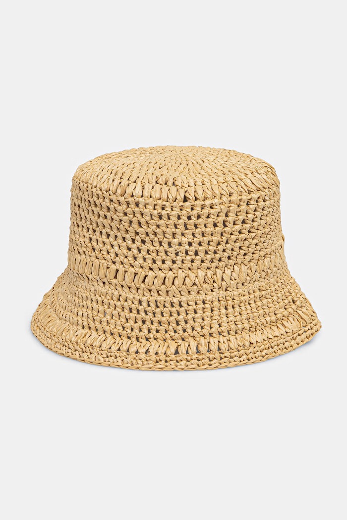 Akcesoria Weekend Max Mara kapelusz bucket damski pleciony AFRAGORE 2615571045600 beżowy