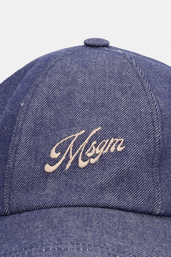 MSGM șapcă de baseball din denim 4041MDL02.267106 albastru SS26