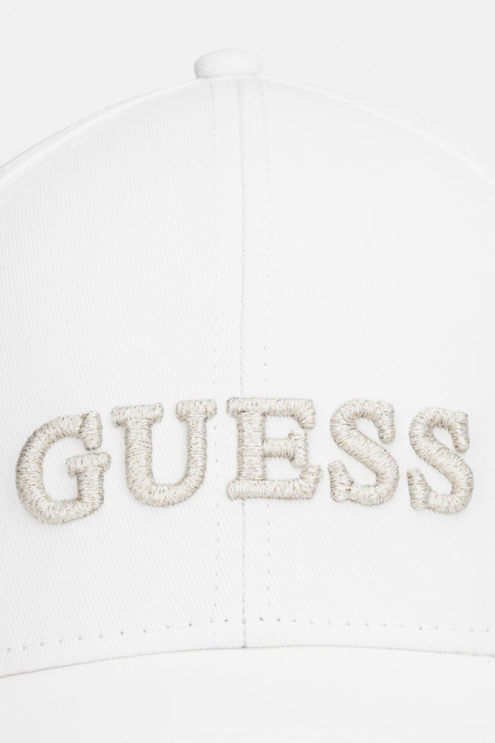 Guess șapcă de baseball din bumbac AW5474.COT01 alb SS26