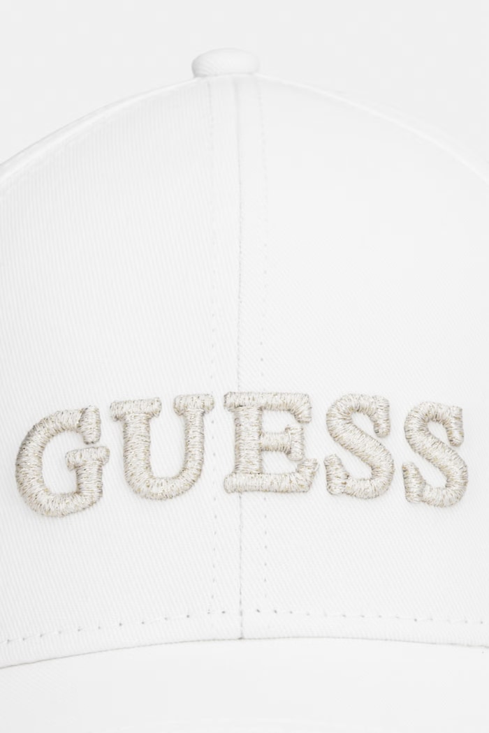 Guess șapcă de baseball din bumbac AW5474.COT01 alb SS26