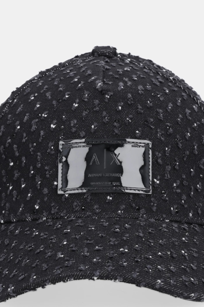 Armani Exchange czapka z daszkiem jeansowa XW001894.AF18855 czarny SS26