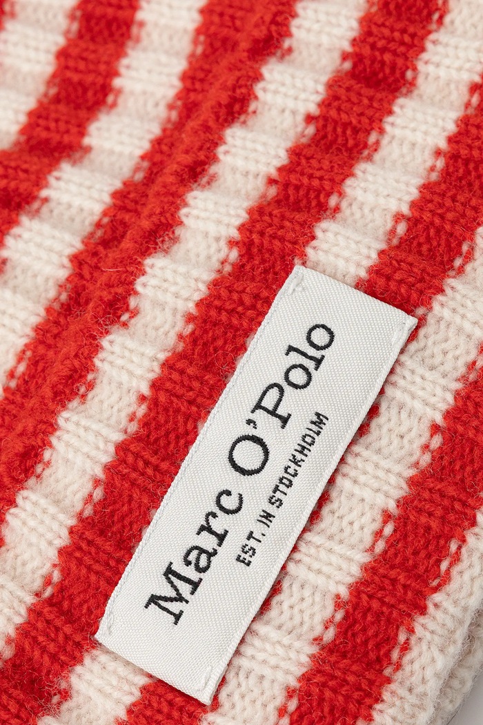 Vlnená čiapka Marc O'Polo 5000010548 červená SS26