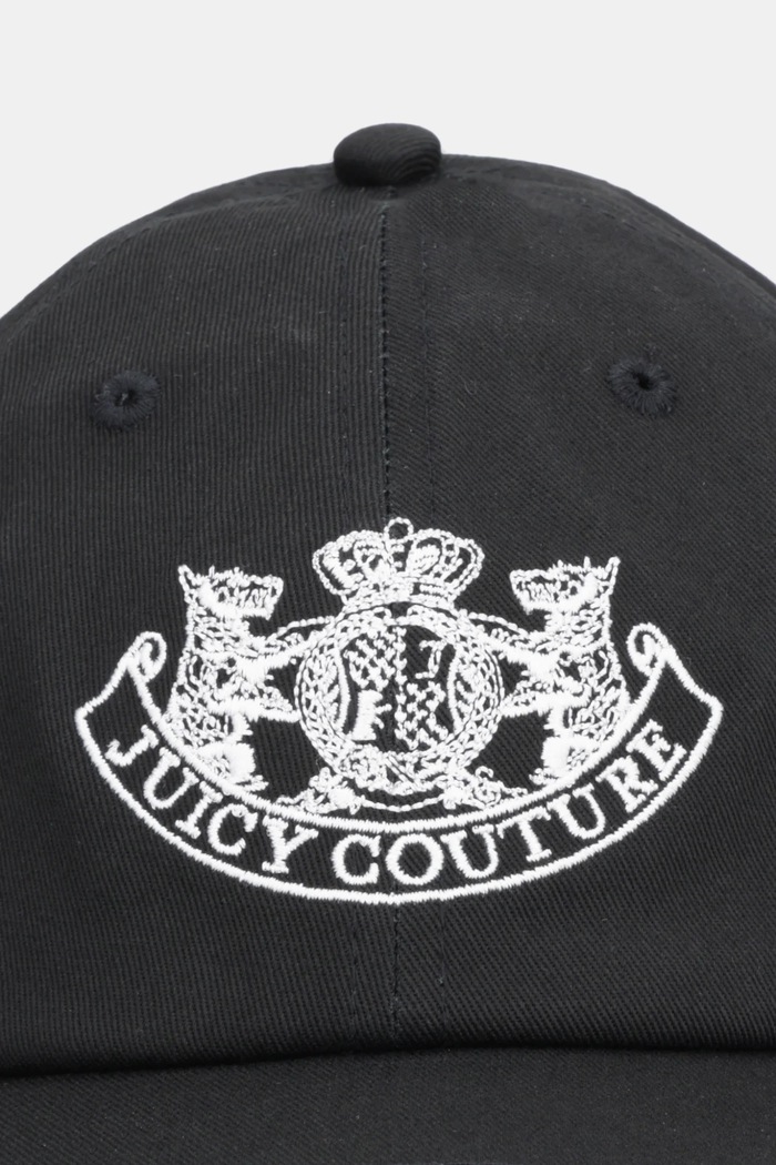 Bavlněná baseballová čepice Juicy Couture Dog Crest JCAWH126702 černá SS26