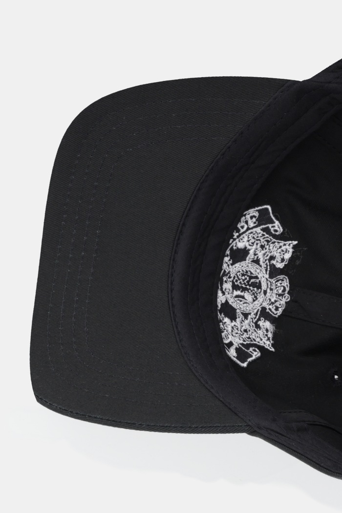 Bavlněná baseballová čepice Juicy Couture Dog Crest černá JCAWH126702