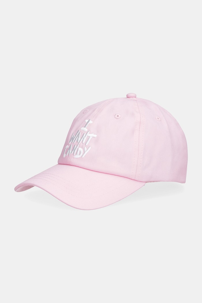 Bavlněná baseballová čepice Juicy Couture I Want Candy bavlna růžová JCAWH126703
