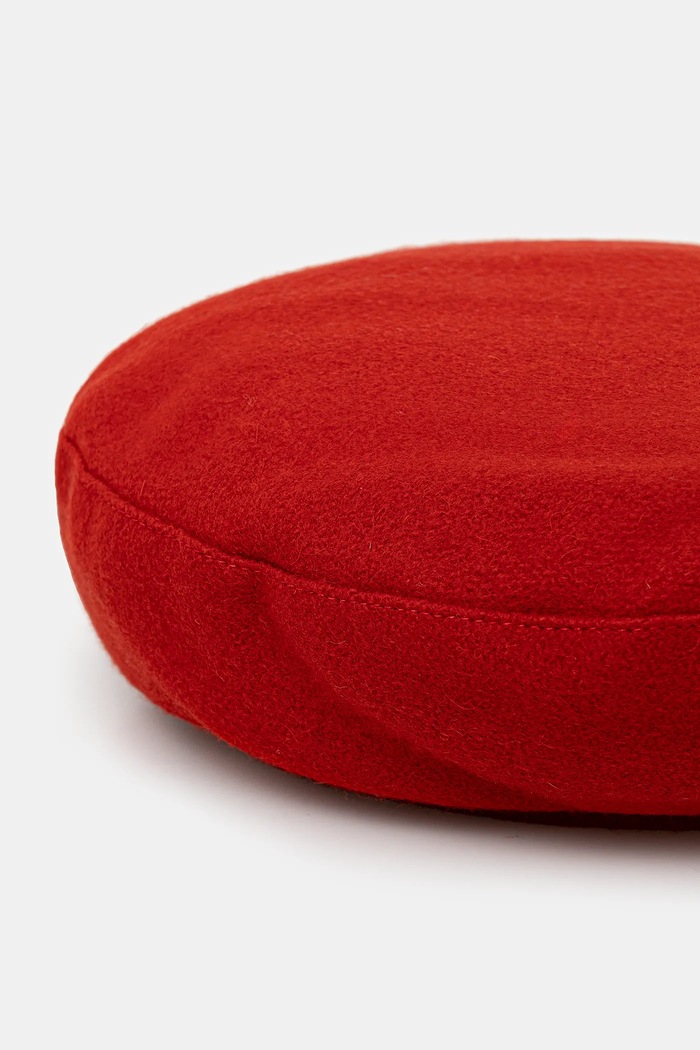 Akcesoria Barbour beret wełniany x Ganni Beret LHA0613RE51 czerwony