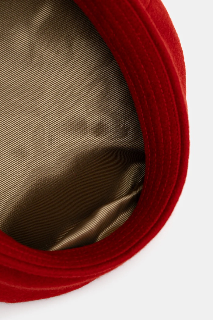 Barbour beret wełniany x Ganni Beret czerwony LHA0613RE51