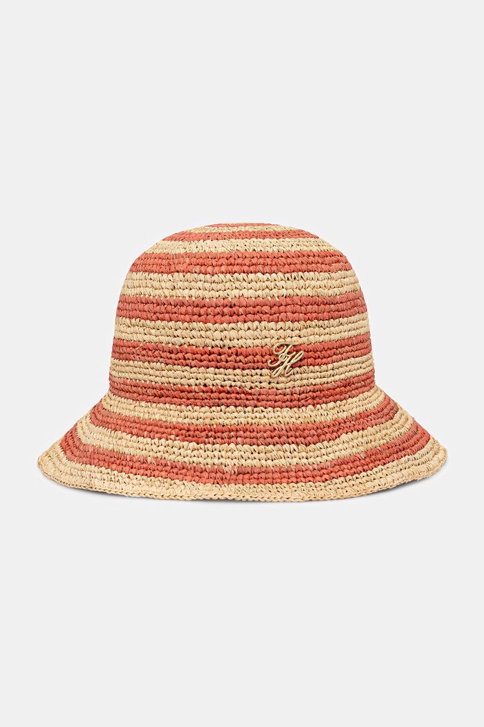 Tommy Hilfiger pălărie de paie pentru femei SUMMER roz AW0AW18343