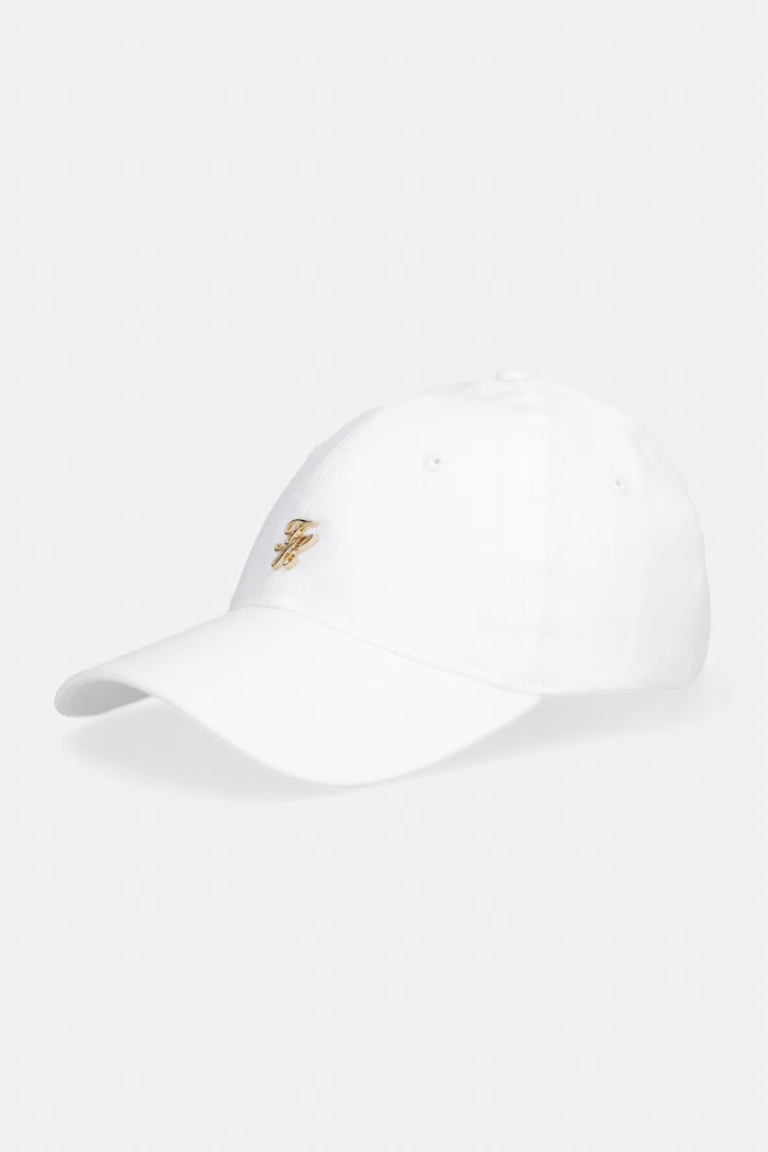 Tommy Hilfiger čiapka so šiltom dámska ľanová SUMMER béžová AW0AW18345