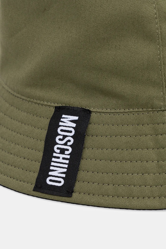 Αξεσουάρ Αναστρέψιμο βαμβακερό καπέλο Moschino M3408.65470 πράσινο