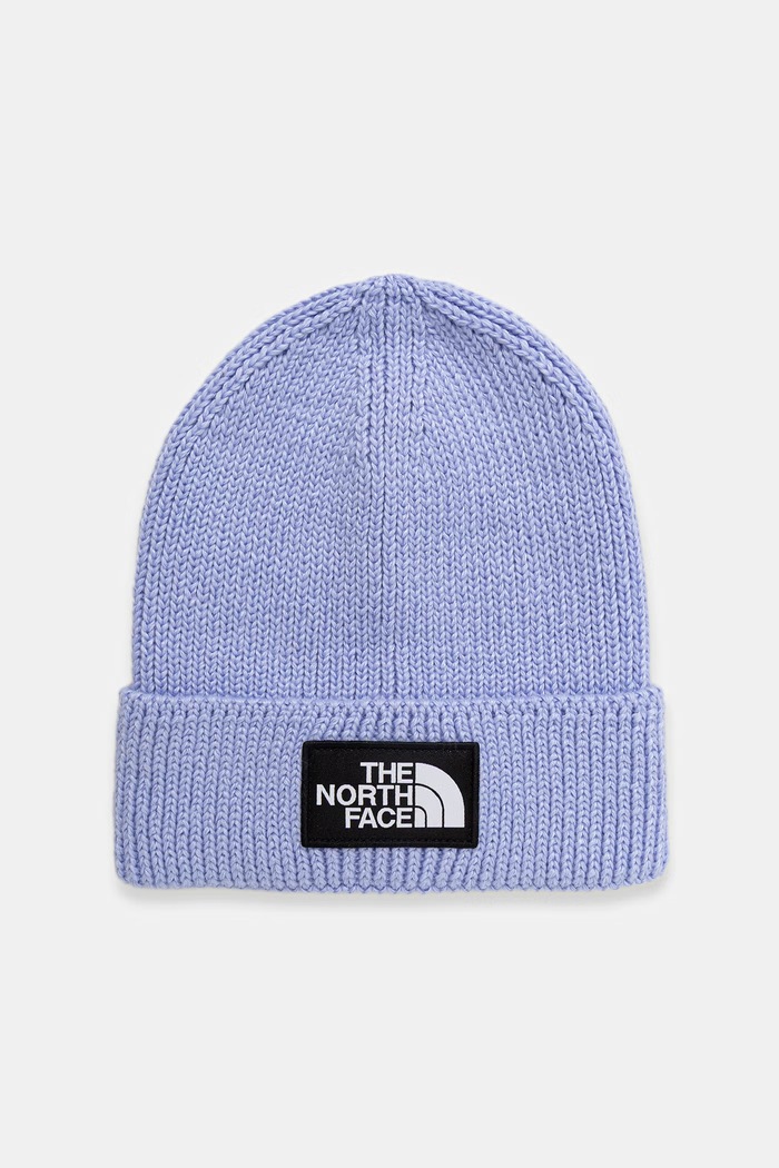 Čiapka The North Face TNF Logo Box hrubá modrá NF0A8CHEG741