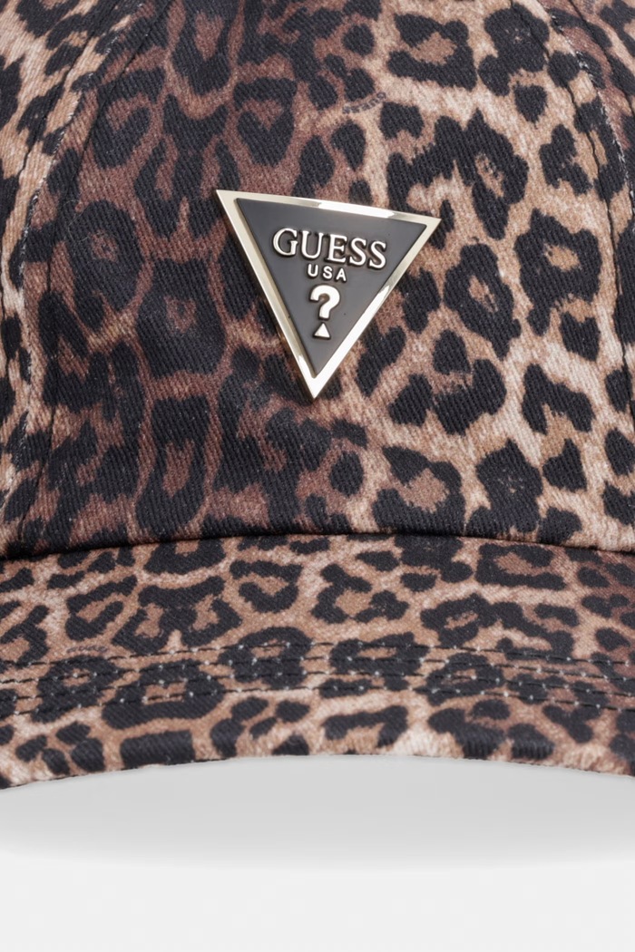 Guess čiapka so šiltom dámska bavlnená AW5501.COT01 hnedá SS26