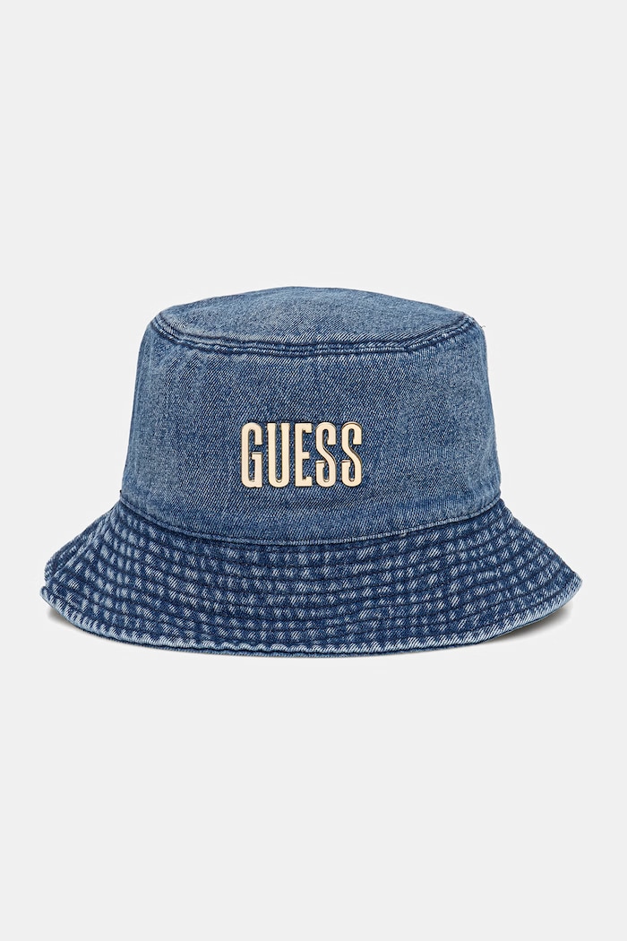 Guess bucket klobouk dámský bavlněný námořnická modř AW5510.COT01