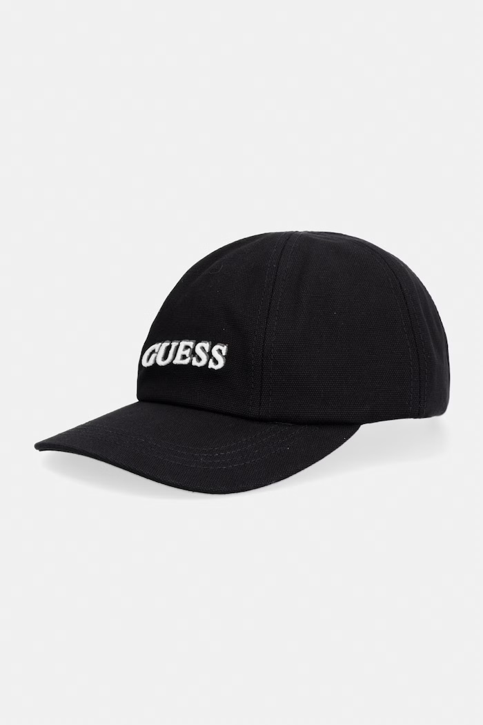 Guess čiapka so šiltom dámska bavlnená gabardénová čierna AW5512.COT01