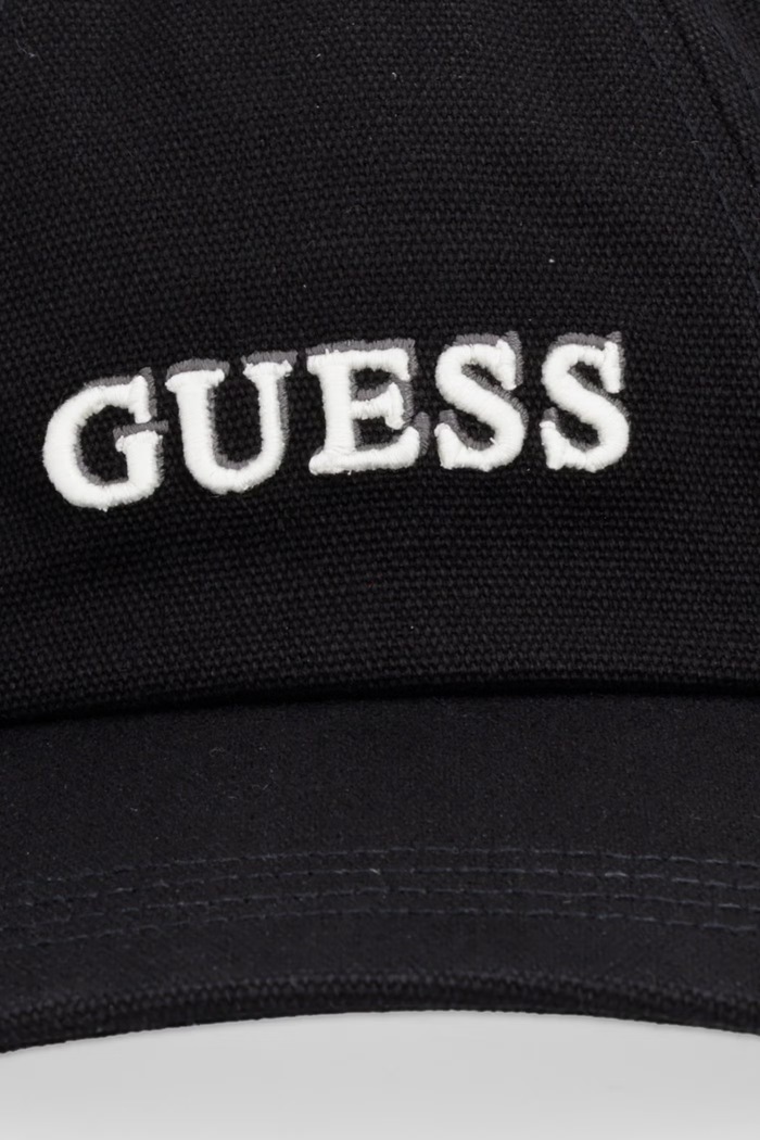 Guess čiapka so šiltom dámska bavlnená gabardénová AW5512.COT01 čierna SS26