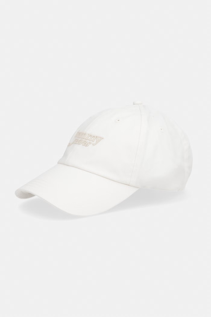 Tommy Jeans καπέλο με γείσο γυναικείο βαμβακερό μπεζ AW0AW18358