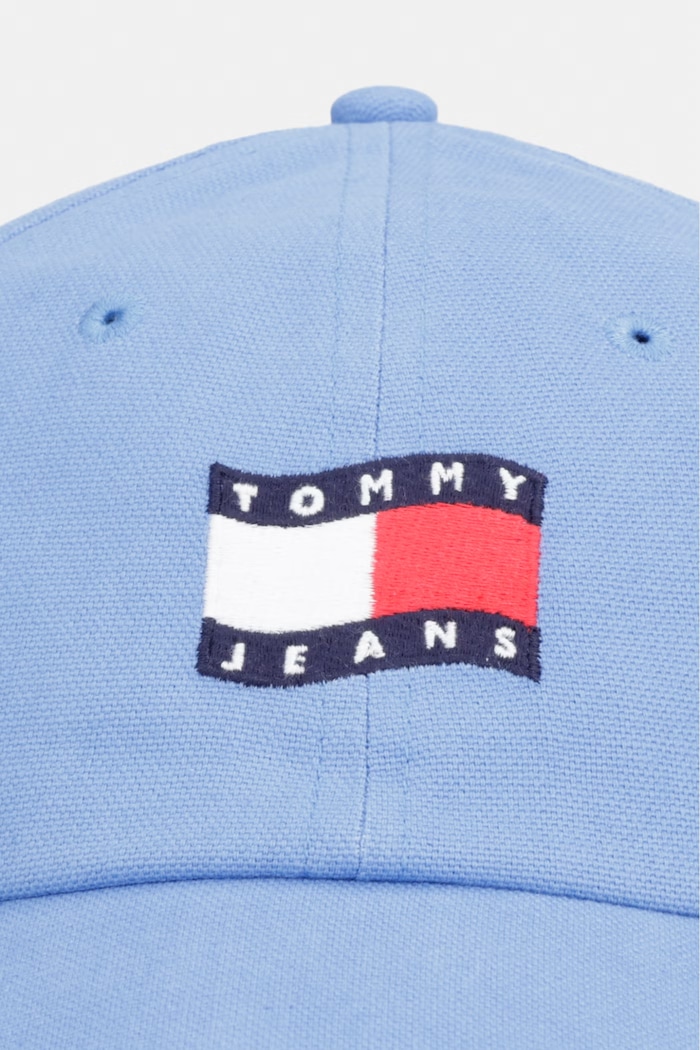 Tommy Jeans čiapka so šiltom dámska bavlnená AW0AW18360 modrá SS26