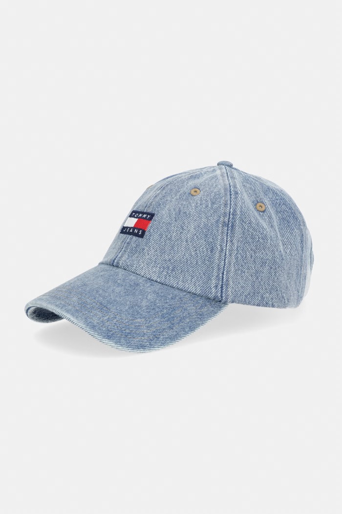 Tommy Jeans dámska bavlnená šiltovka modrá AW0AW18578
