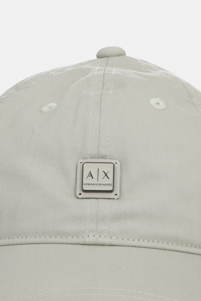 Armani Exchange czapka z daszkiem bawełniana XW002385.AF15502 zielony SS26