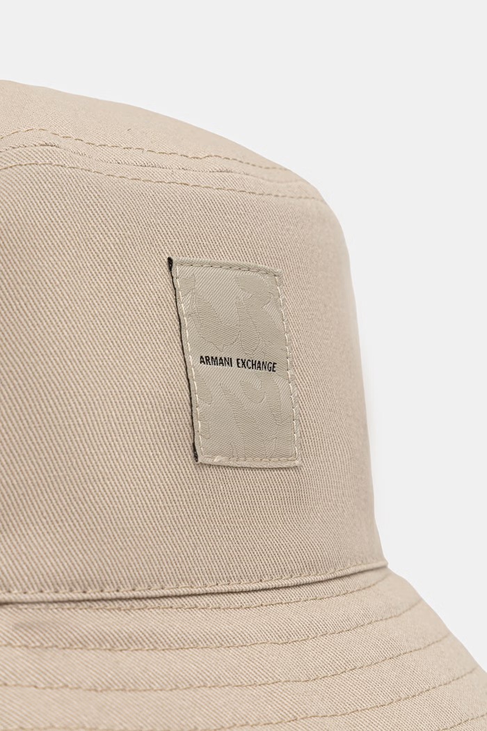 Armani Exchange панама жіноча бавовняна XW002387.AF15502 бежевий SS26