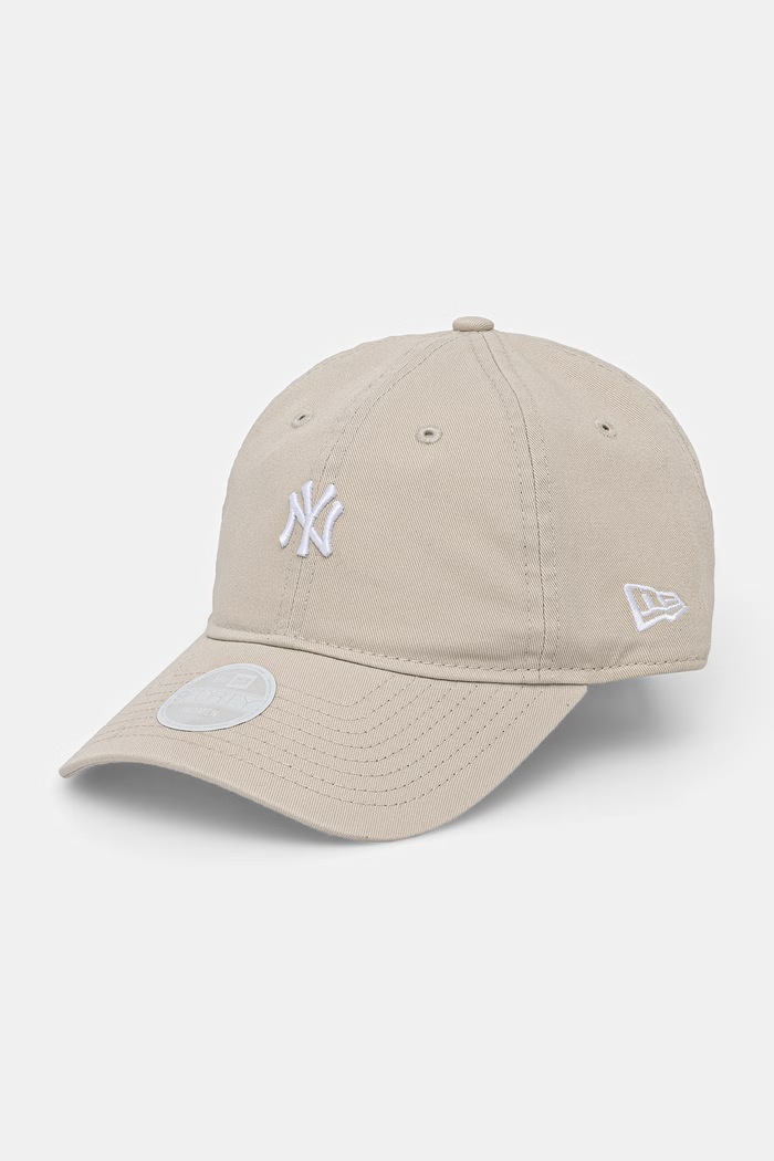 Βαμβακερό καπέλο του μπέιζμπολ New Era WASHED MINI 9TWENTY® βαμβάκι μπεζ 60771749