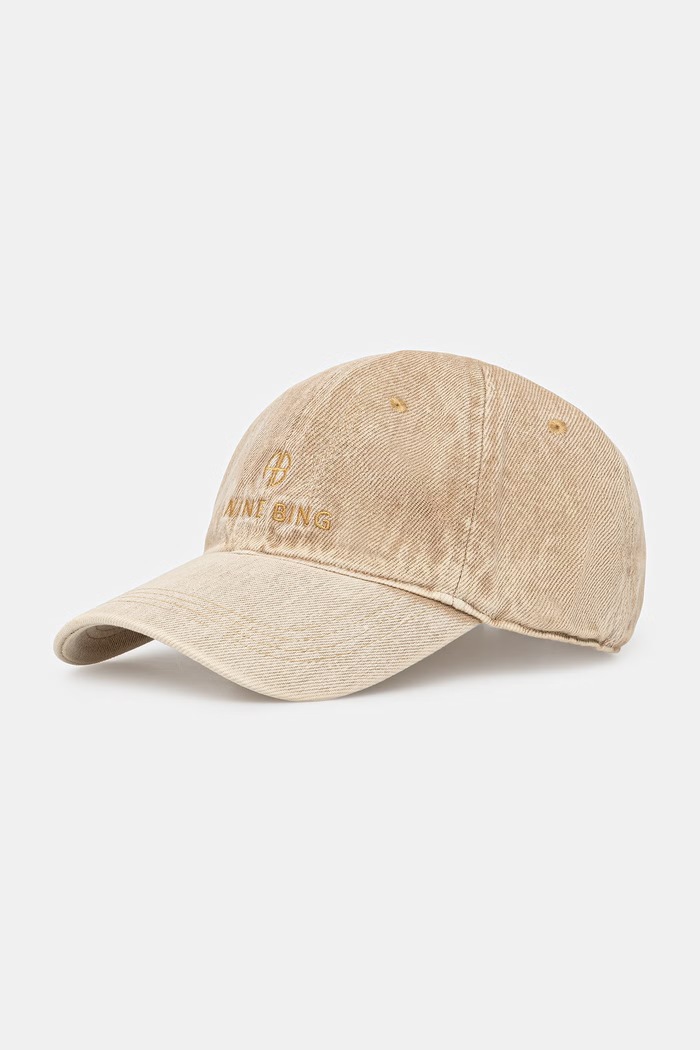 Anine Bing JEREMY BASEBALL CAP κίτρινο καπέλο μπέιζμπολ βαμβακερό γυναικείο μπεζ A.12.11962.YLW31