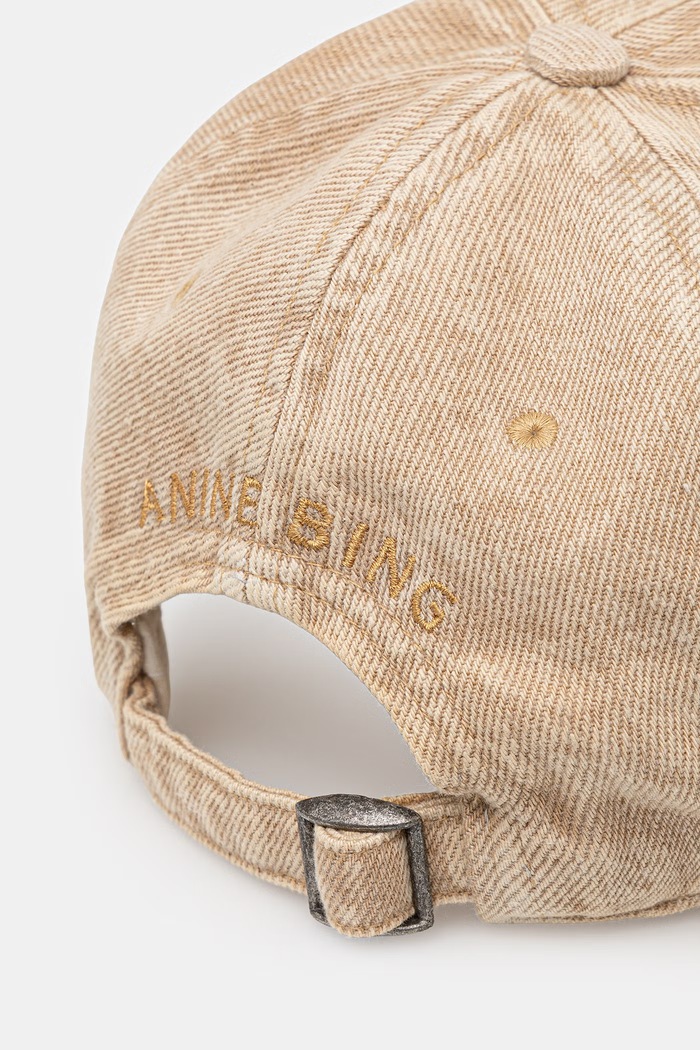 Αξεσουάρ Anine Bing JEREMY BASEBALL CAP κίτρινο καπέλο μπέιζμπολ βαμβακερό γυναικείο A.12.11962.YLW31 μπεζ