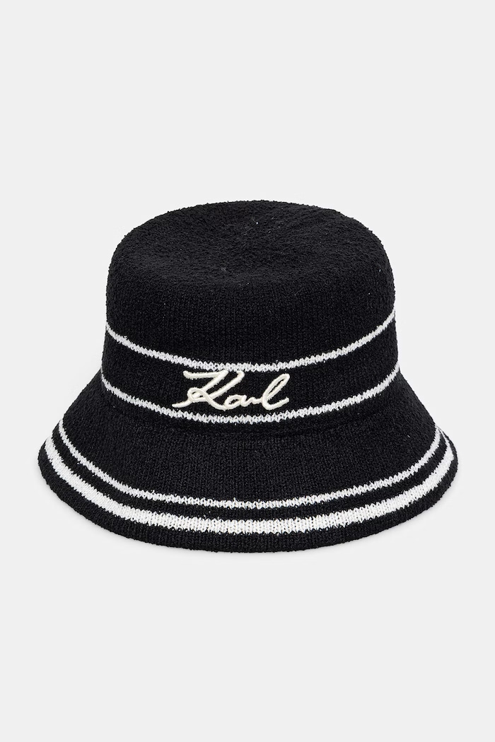 Karl Lagerfeld klobúk dámsky K/SIGNATURE čierna B2W46078