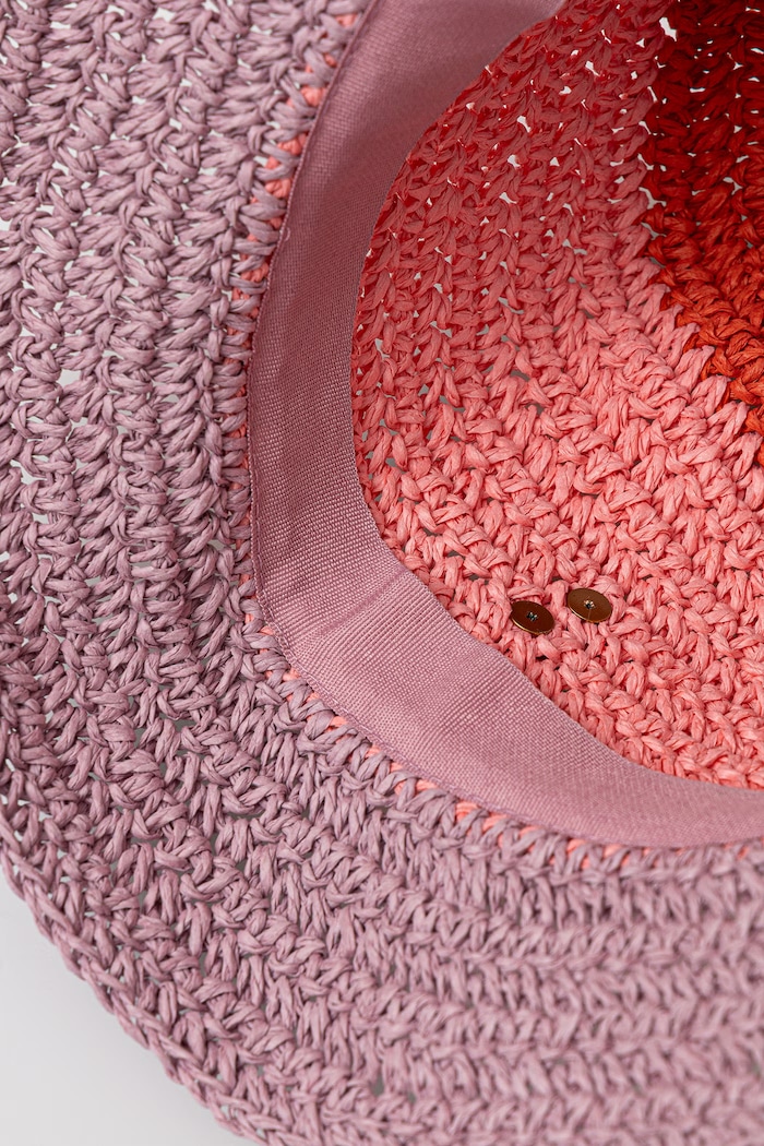 Kurt Geiger London kapelusz damski Kurt Raffia Bucket Hat pomarańczowy 5632157449
