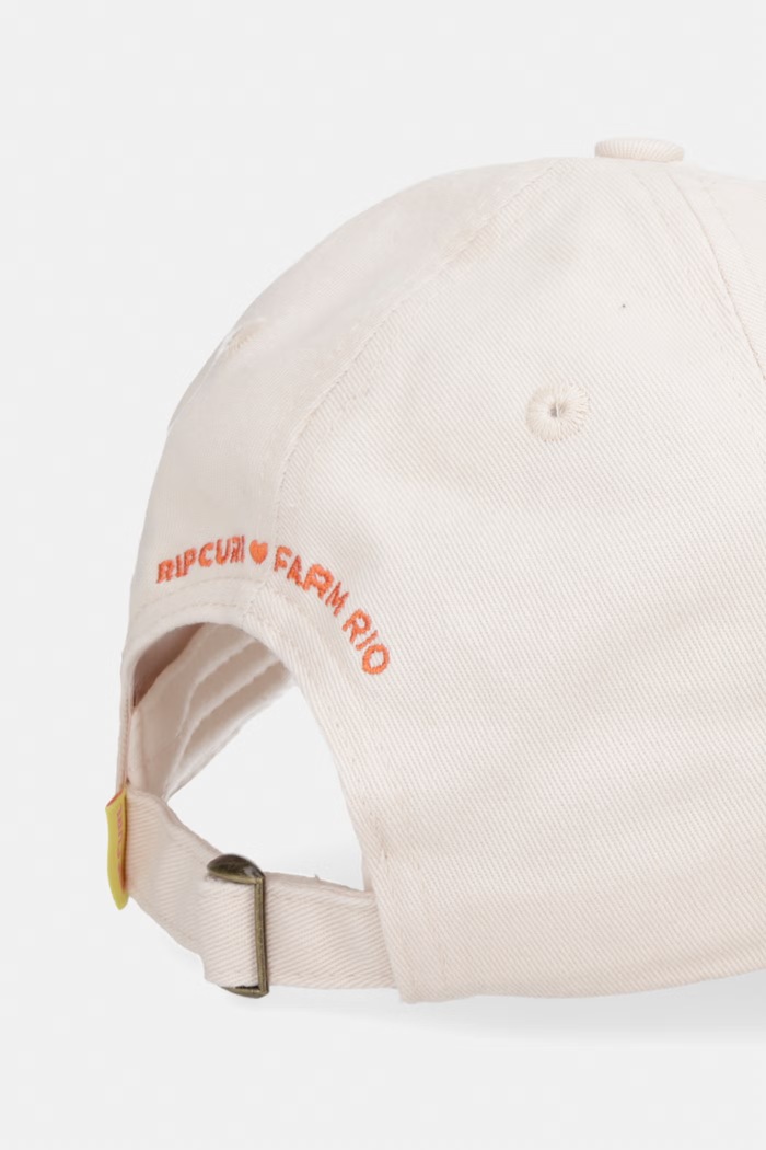 Αξεσουάρ Rip Curl βαμβακερό γυναικείο καπέλο με γείσο Farm Rio 07QWHE μπεζ