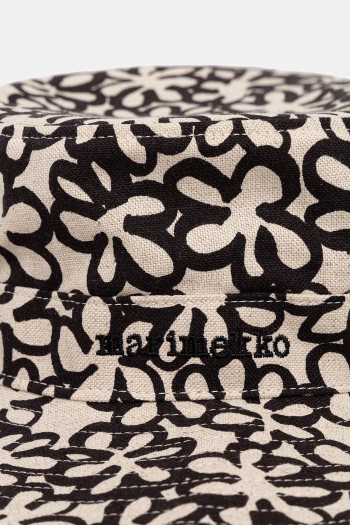 Marimekko klobuk s širokim robom ženski črna 095595
