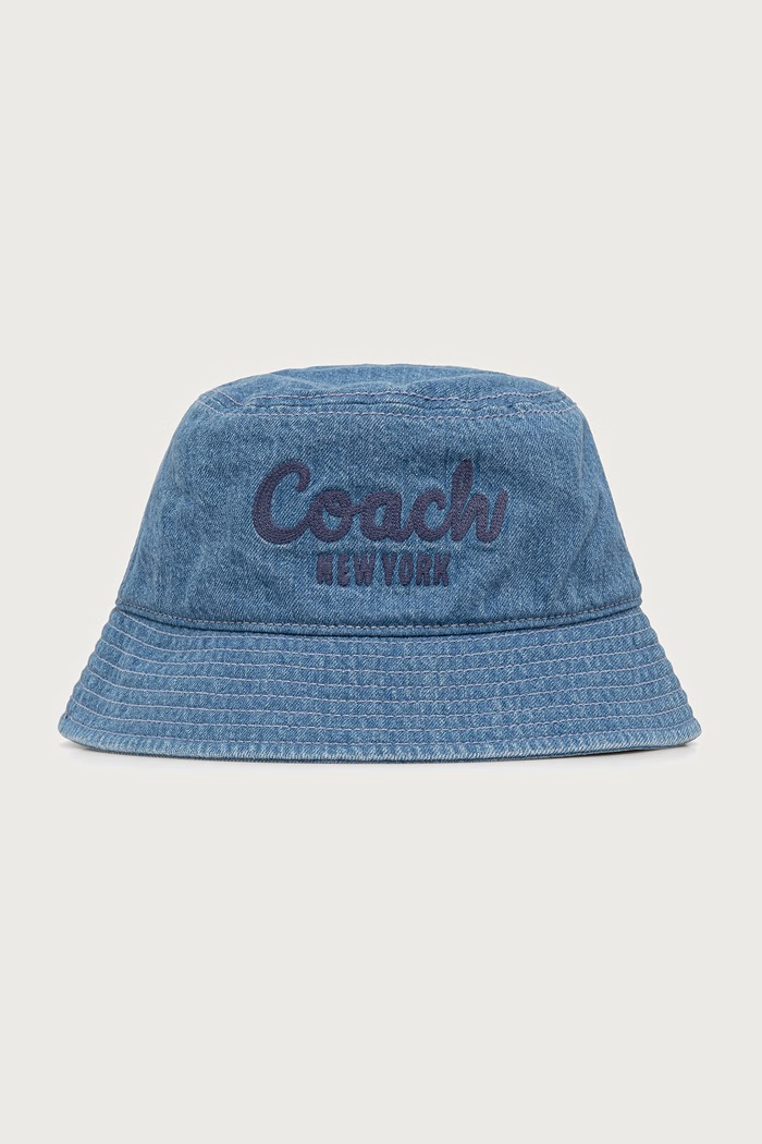 Coach kapelusz bucket damski jeansowy niebieski 29CCQ60