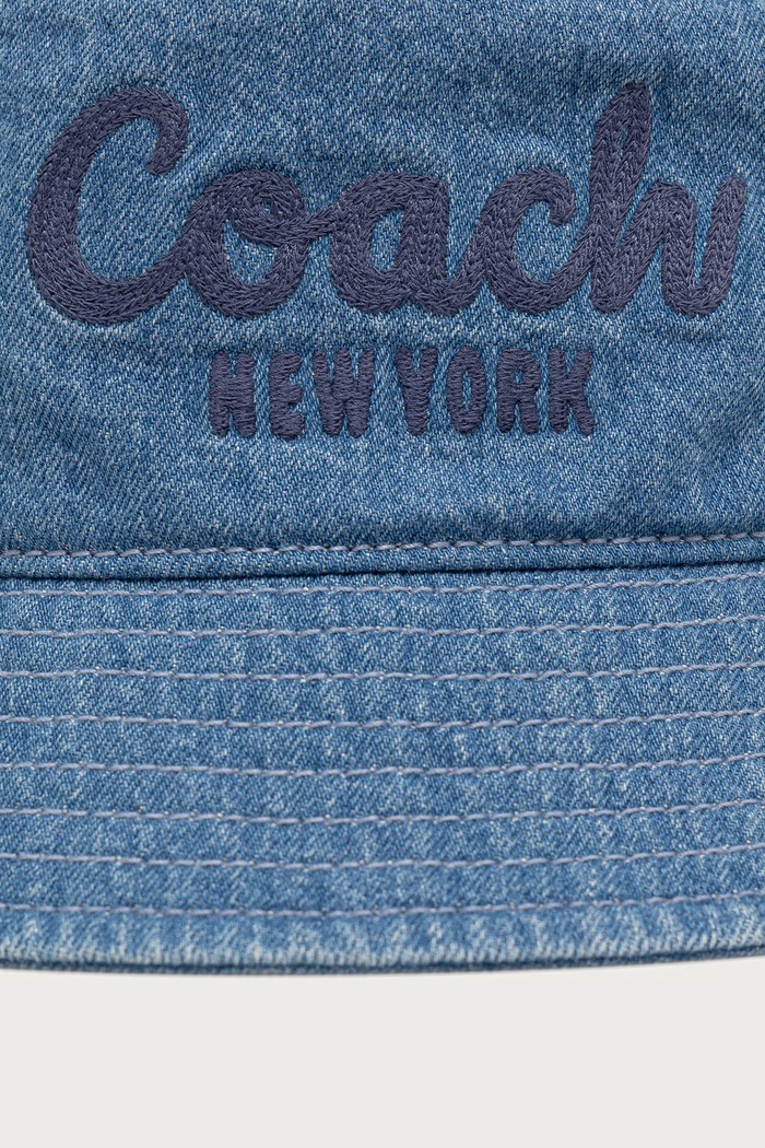 Coach kapelusz bucket damski jeansowy 29CCQ60 niebieski SS26