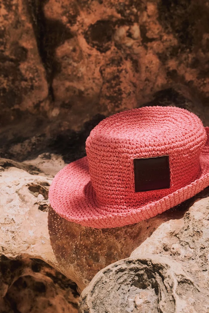 BIZUU bucket hat pentru femei împletit BUCKY.ROZOWY