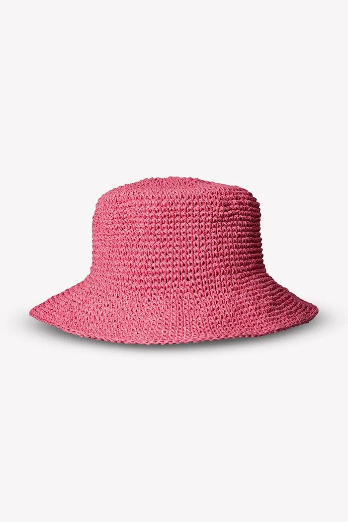 Accesorii BIZUU bucket hat pentru femei împletit BUCKY.ROZOWY roz