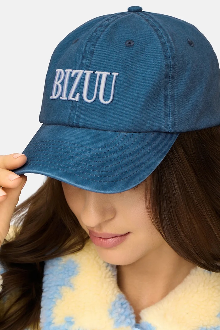 BIZUU czapka z daszkiem damska jeansowa ZANE.NIEBIESKI