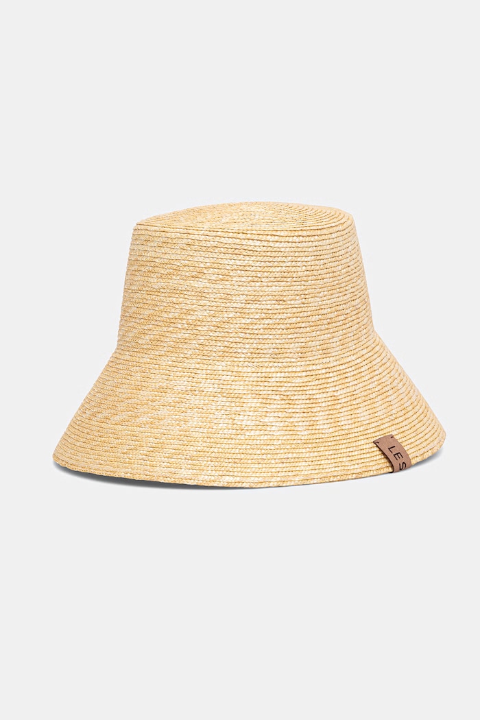 LE SH KA headwear kapelusz bucket damski pleciony beżowy BeigeBucket
