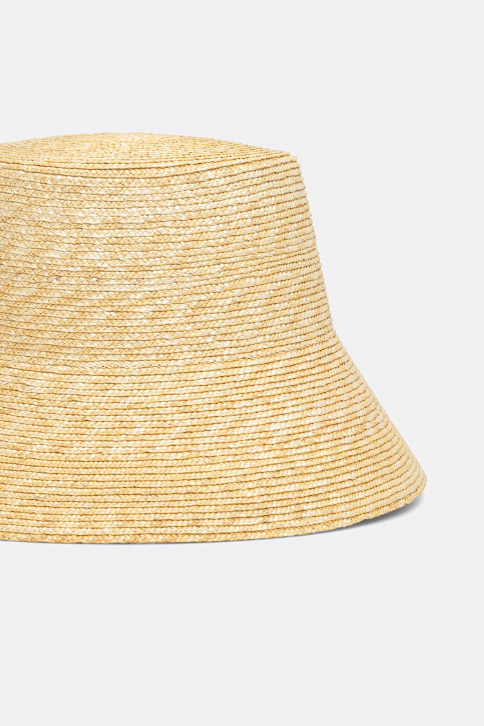 Akcesoria LE SH KA headwear kapelusz bucket damski pleciony BeigeBucket beżowy