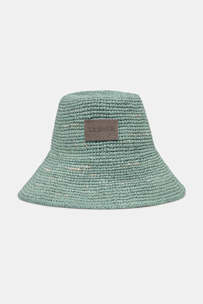 LE SH KA klobúk dámsky pletený Blue Bucket Hat zelená BlueBucketHat