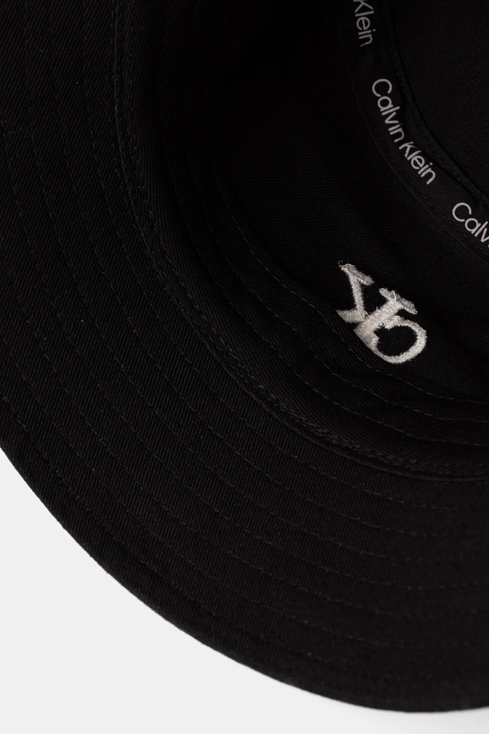 Calvin Klein pălărie tip bucket pentru femei, din bumbac negru LV04F5101G