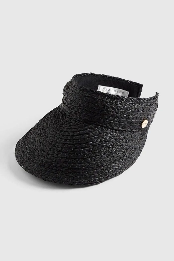 Seafolly кепка для женщин Raffia Visor чёрный 71802.HT