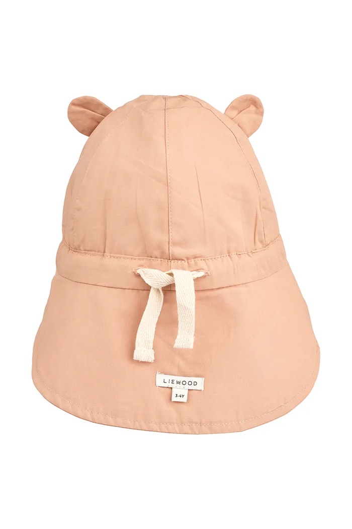 Detská bavlnená šiltovka Liewood Gorm Reversible Sun Hat With Ears LW17698.G.PPY2 oranžová SS26