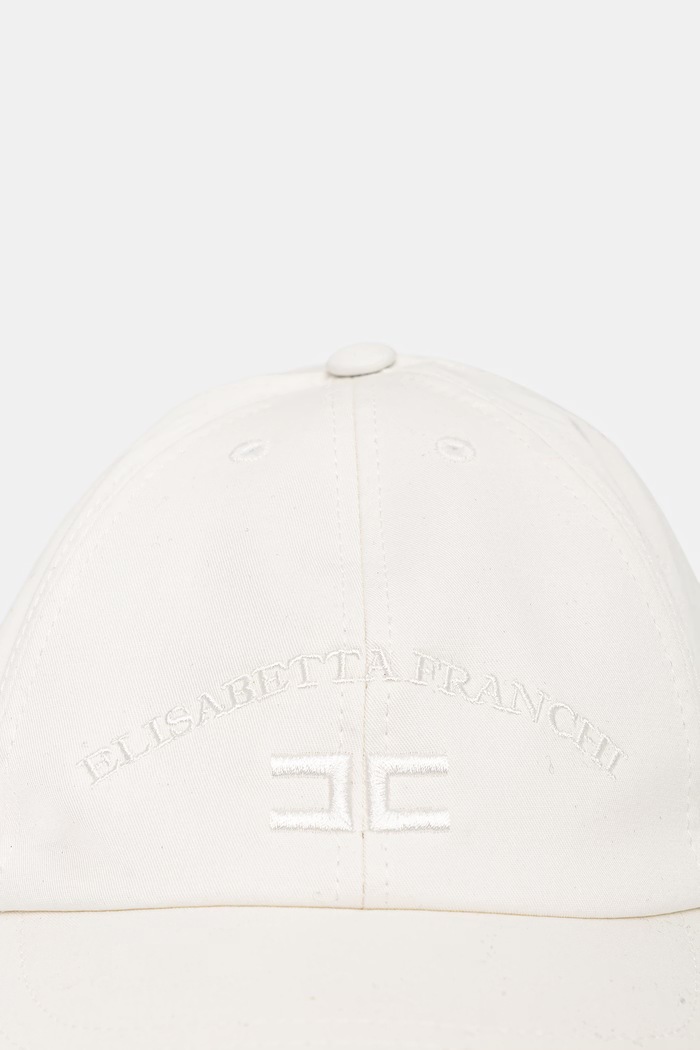 Дитяча бавовняна кепка Elisabetta Franchi EFCP033.C.CA033 бежевий SS26