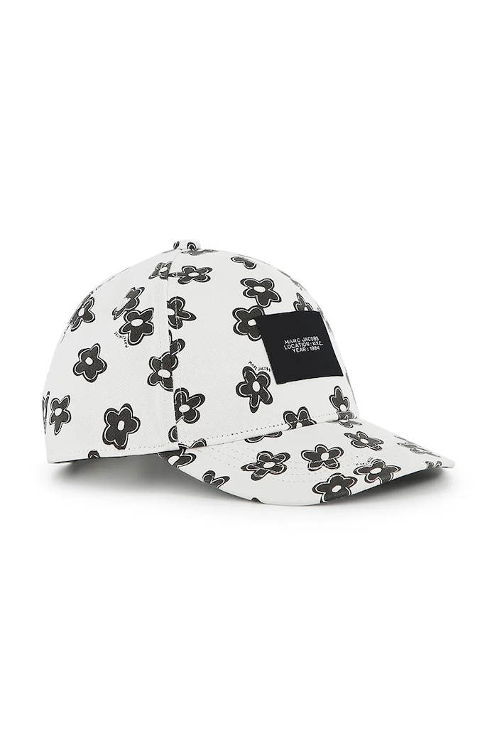 Marc Jacobs czapka z daszkiem bawełniana dziecięca W60839 beżowy SS26