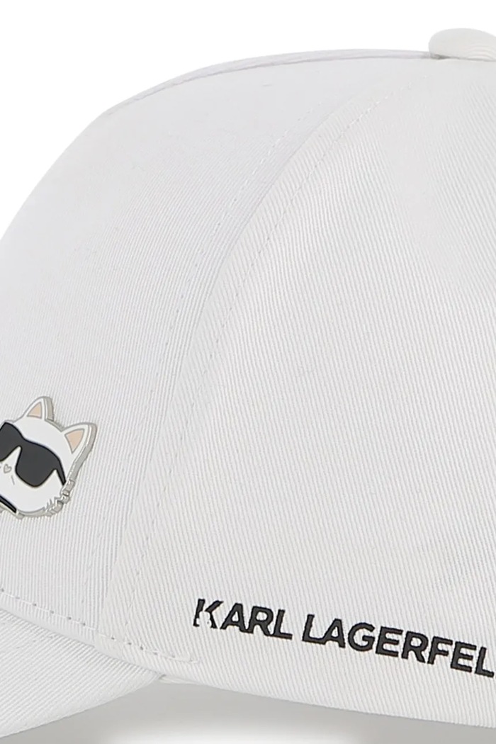 Karl Lagerfeld czapka z daszkiem bawełniana dziecięca biały Z31196.58