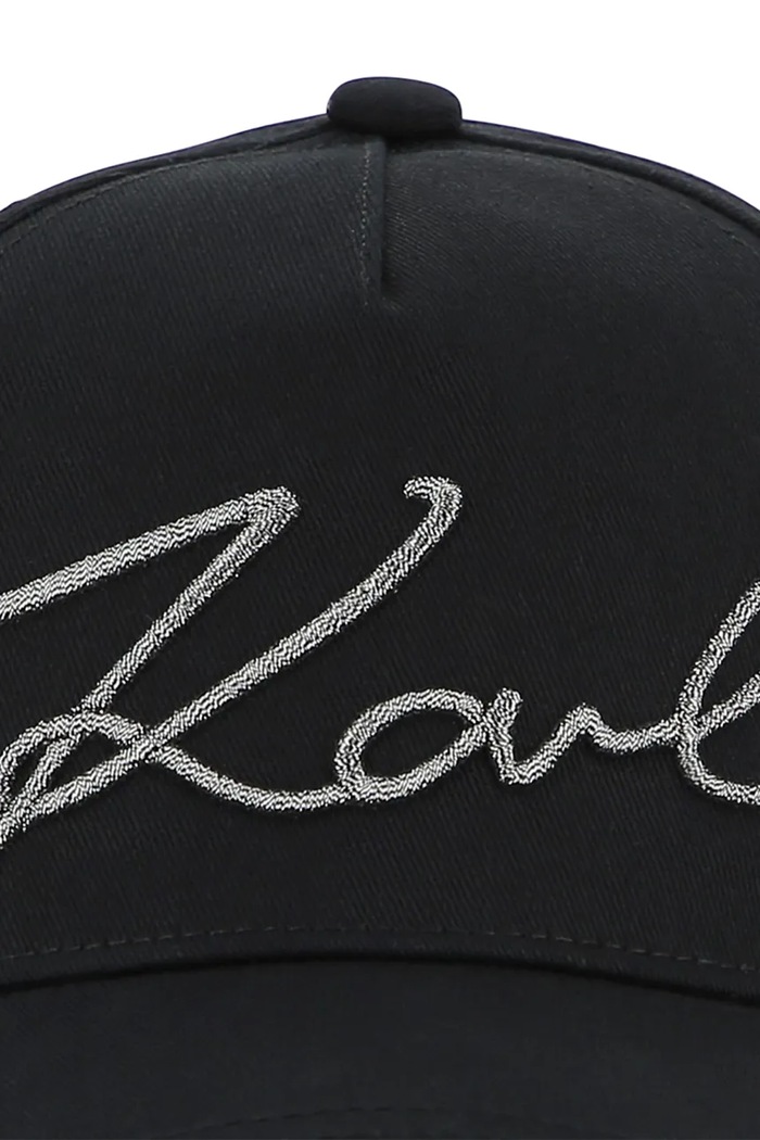 Detská bavlnená šiltovka Karl Lagerfeld čierna Z31197.50.56