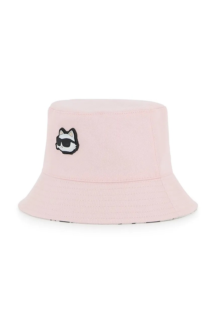 Detský obojstranný klobúk Karl Lagerfeld Z31207 ružová SS26