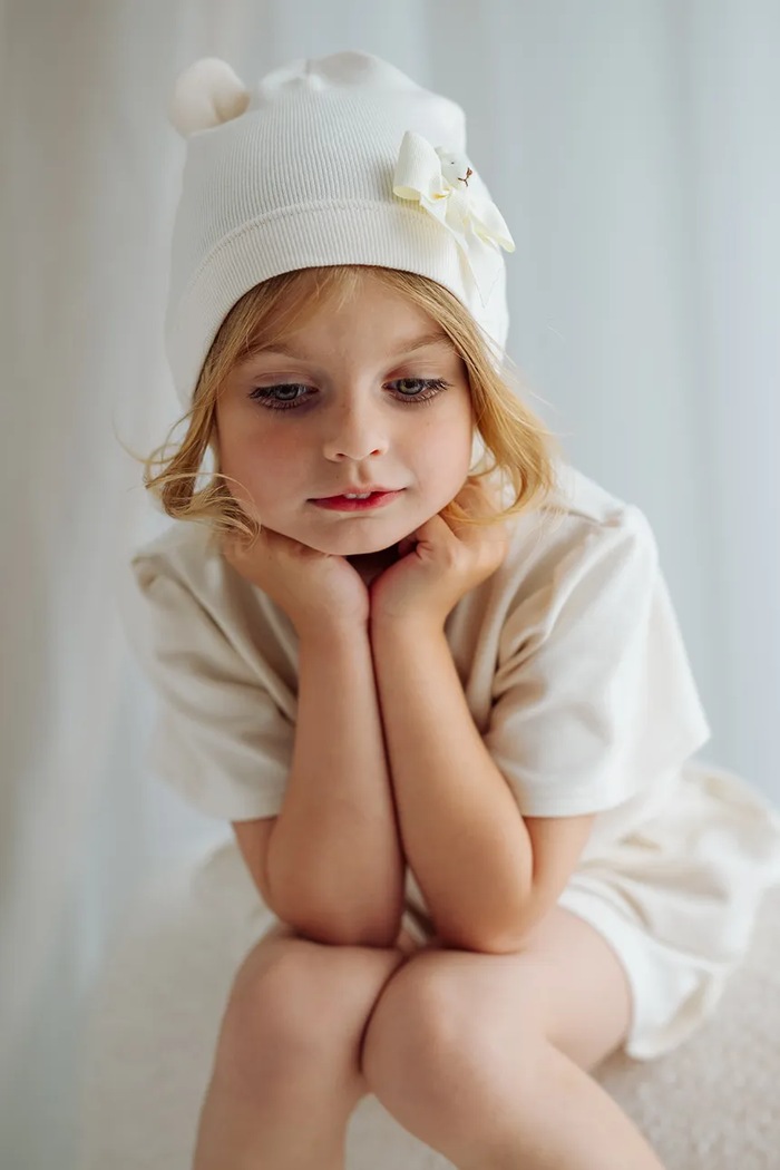 Dievča Jamiks čiapka beanie detská PELUNA PELUNA.Nak.glo.JWI112.G béžová